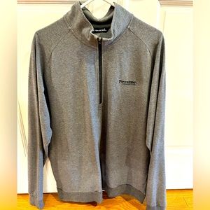 Mens Large Travis Mathew quarter zip with Firestone Logo